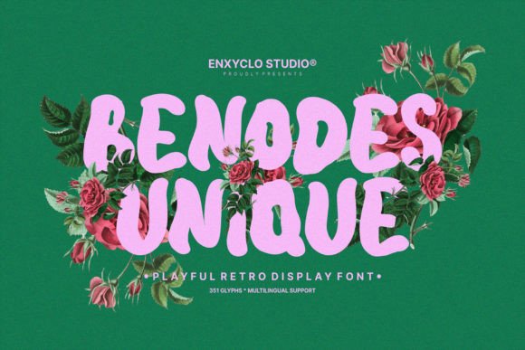 Benodes Unique: Bold Retro Display Fonts for Handmade Brands