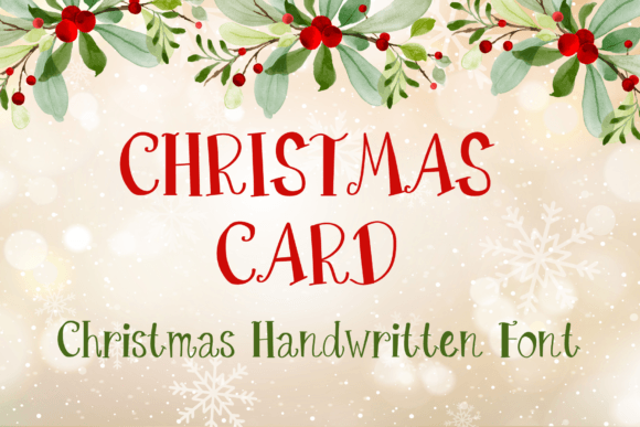 Christmas Card Typeface for Handmade Branding