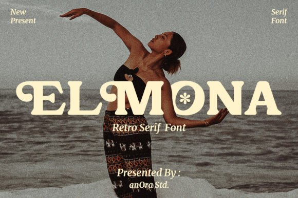 Elmona Retro Serif Font for Vintage Crafts and Labels