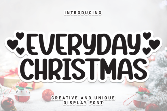 Everyday Christmas: A Sweet Handwritten Display Font for Editorial Design