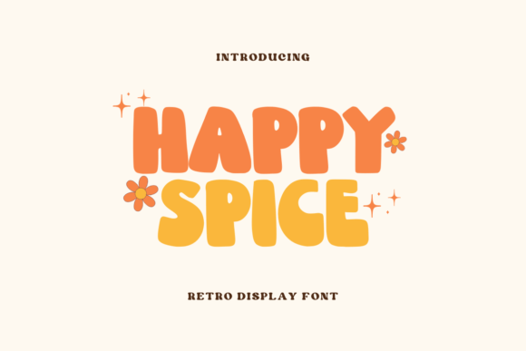 Happy Spice: The Cool Retro Display Font for Fun Handmade Products