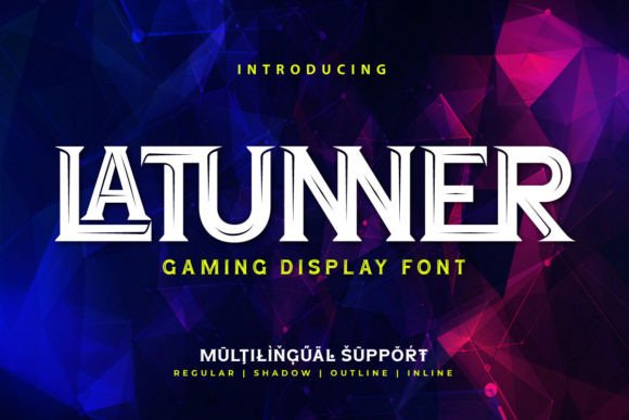 Latunner Gaming Display Typeface for High-Impact Web Design