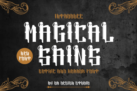 Magical Sains Font Review: Bold Blackletter for Modern Brand Identity