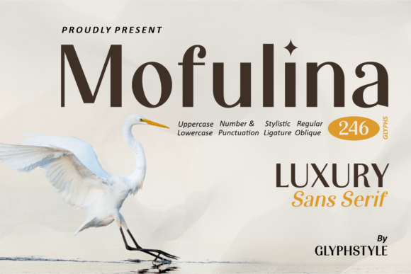 Mofulina: A Luxurious Sans Serif Display Font for Premium Branding