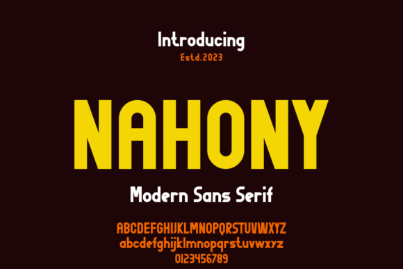 Nahony Display Font for Bold Editorial and Brand Design