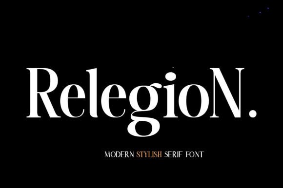 Relegion: A Modern Serif Typeface for Editorial Branding