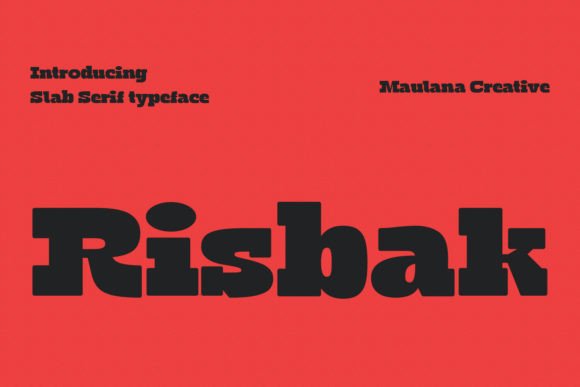 Risbak Slab Serif Display Font for Editorial Design