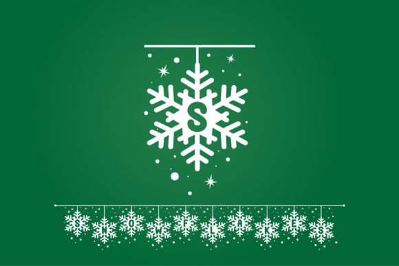 Snowflakes String Typeface for Holiday Branding